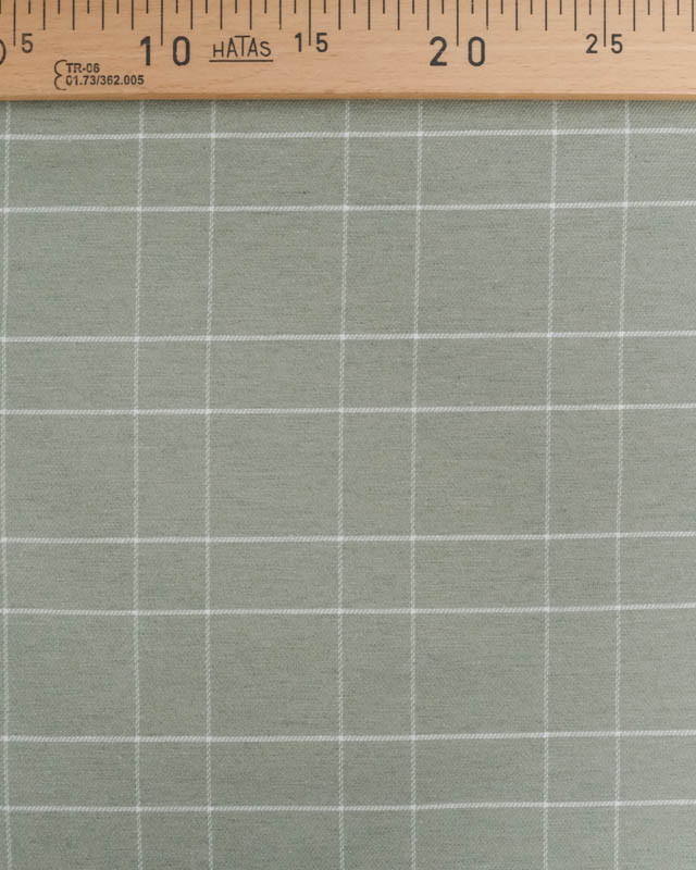 Tissu à Carreaux Grande Largeur Vert Sauge - Mercerine