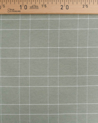 Tissu à Carreaux Grande Largeur Vert Sauge - Mercerine