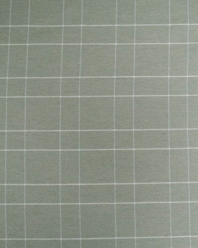 Tissu à Carreaux Grande Largeur Vert Sauge - Mercerine