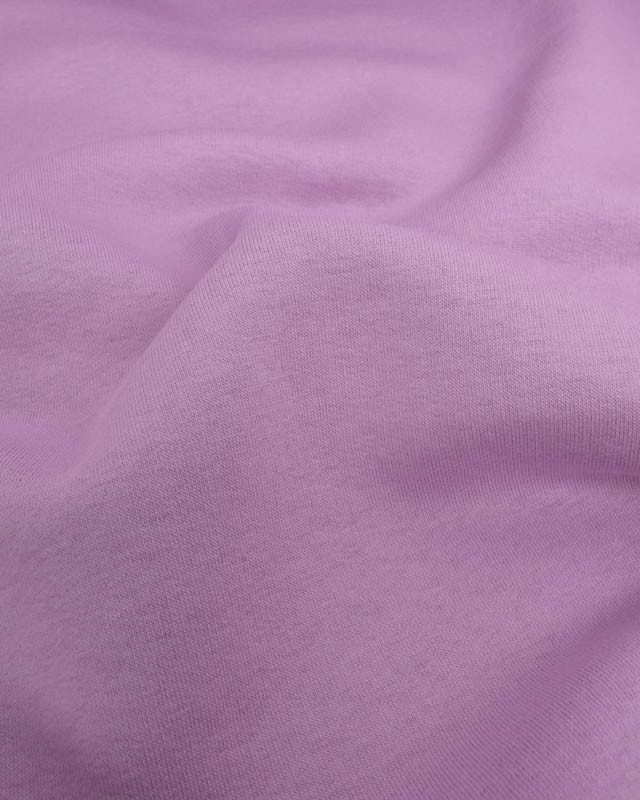 Tissu Sweat Envers Polaire Lilas - Mercerine