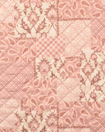Tissu Matelassé Patchwork Vieux Rose - Mercerine