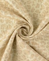 Tissu Jacquard Léopard Lurex Beige