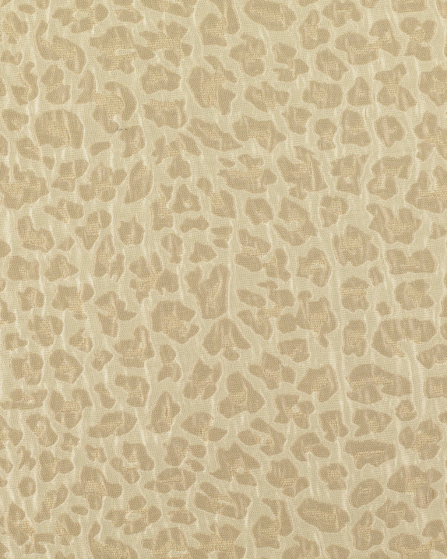 Tissu Jacquard Léopard Lurex Beige  - Mercerine