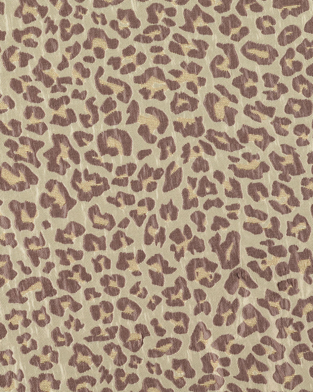 Tissu Jacquard Léopard Lurex Mauve - Mercerine