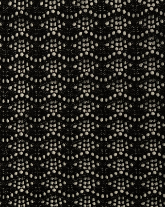 Tissu Crochet Coton Wavy Noir - Mercerine