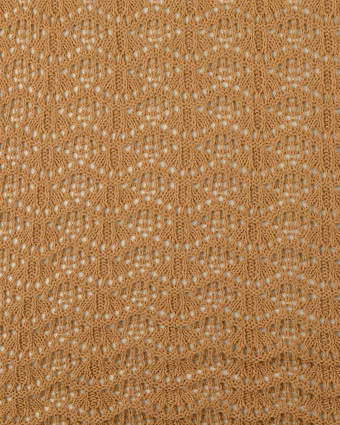 Tissu Crochet Coton Wavy Caramel - Mercerine