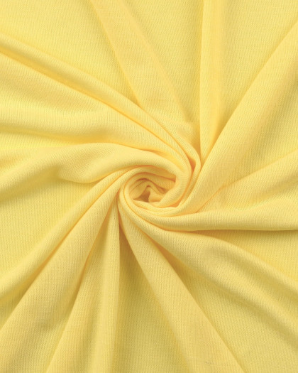 Tissu Maille Douce Légère Jaune Pastel - Mercerine