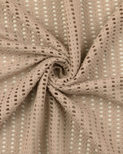 Tissu Crochet Carré Taupe - Mercerine
