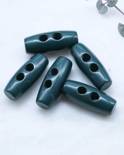 Bouton buchette bleu canard 25mm - Mercerine
