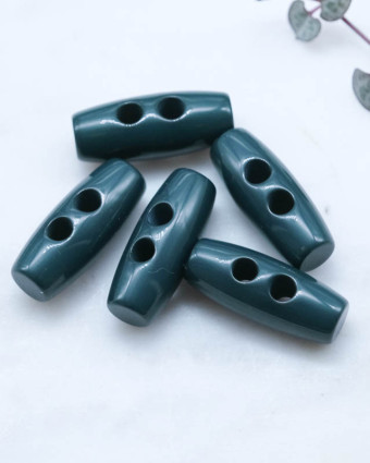 Bouton buchette bleu canard 25mm - Mercerine