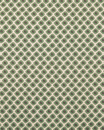 Tissu Coton Gaufré Petites Fleurs Vertes - Mercerine