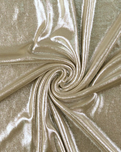 Tissu Jersey Stretch Shiny Beige - Mercerine