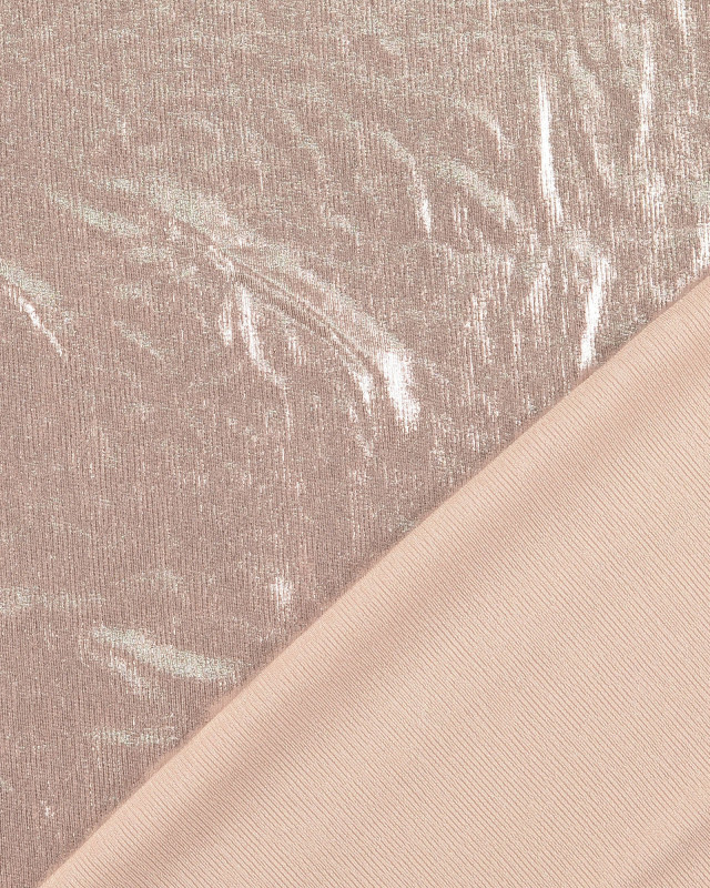 Tissu Jersey Stretch Shiny Rose Clair - Mercerine