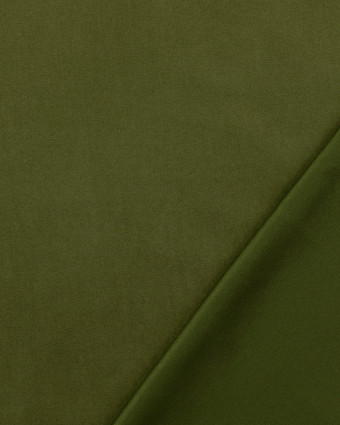 Tissu Déperlant Peau de Pêche Kaki - Mercerine