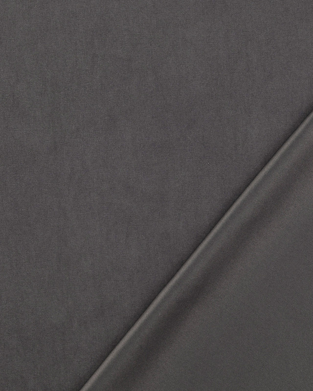 Tissu Déperlant Peau de Pêche Gris - Mercerine