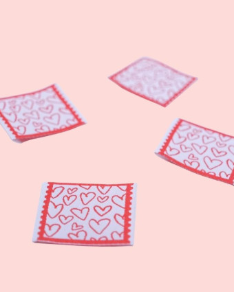 Etiquette à Coudre Timbre Cœur - Mercerine