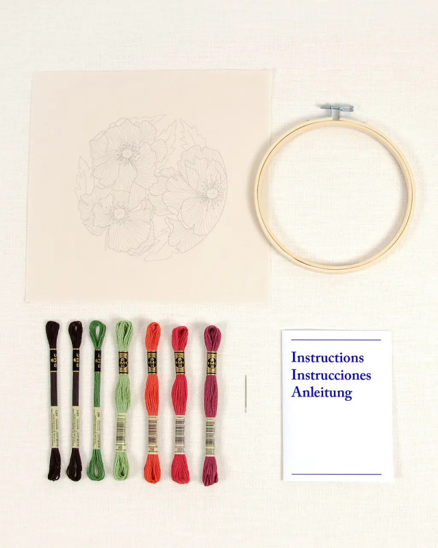 Kit de Broderie Pavots - DMC - Mercerine