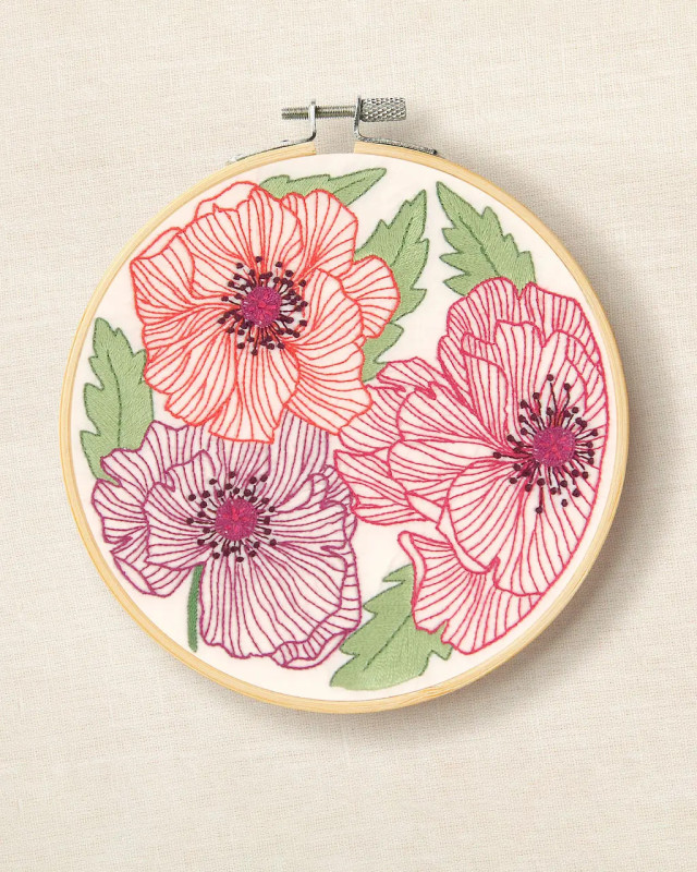 Kit de Broderie Pavots - DMC - Mercerine