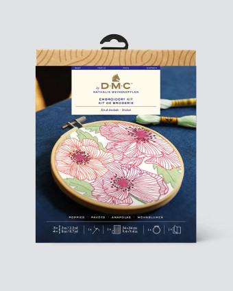 Kit de Broderie Pavots - DMC - Mercerine