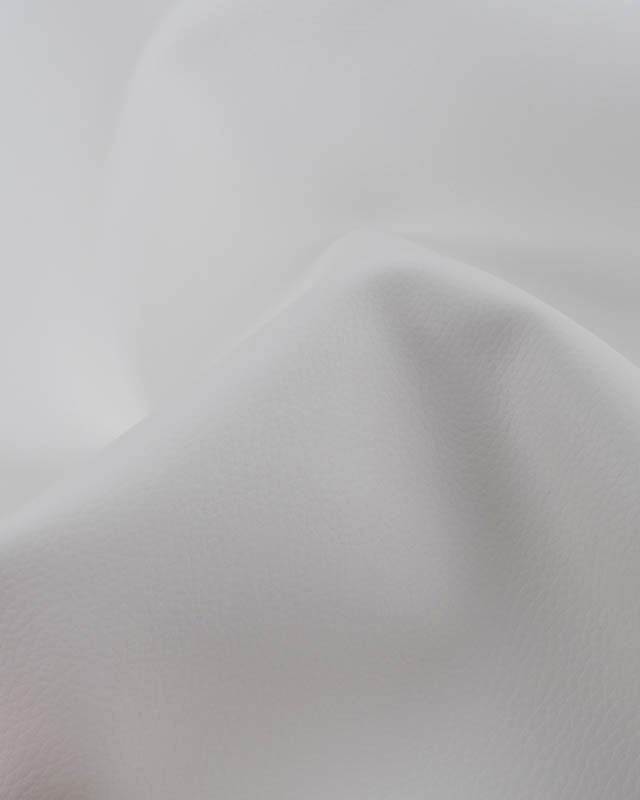 Tissu Simili Cuir Séville Blanc - Mercerine