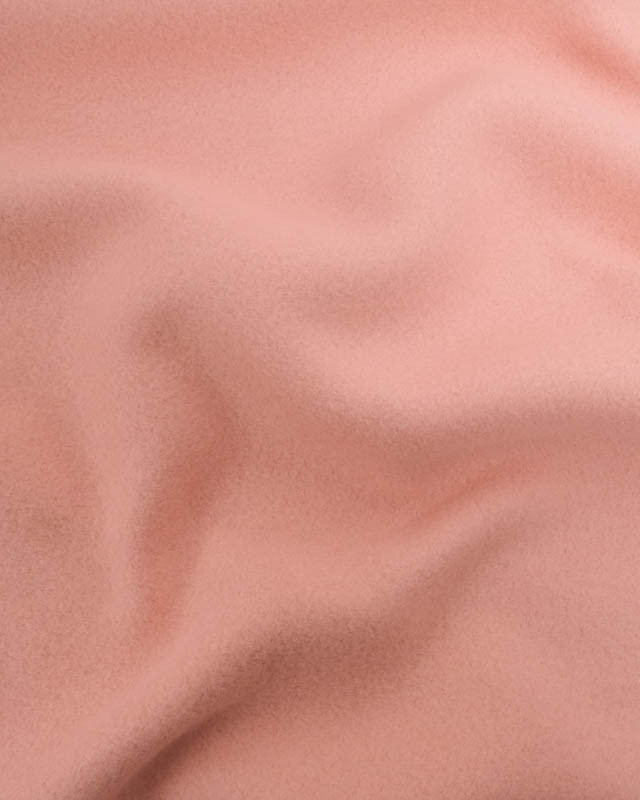 Polaire de Coton Unie Rose Tendre - Mercerine
