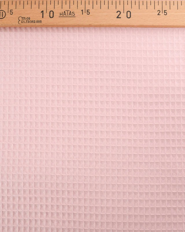 Tissu Nid d'Abeille Rose Tendre - Mercerine