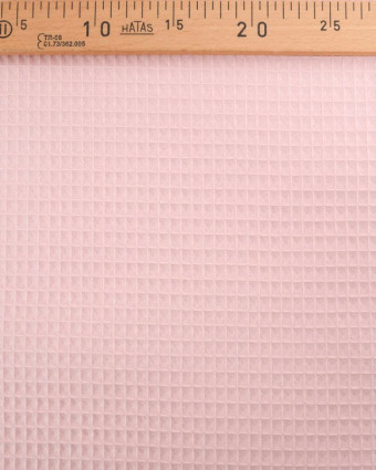 Tissu Nid d'Abeille Rose Tendre - Mercerine