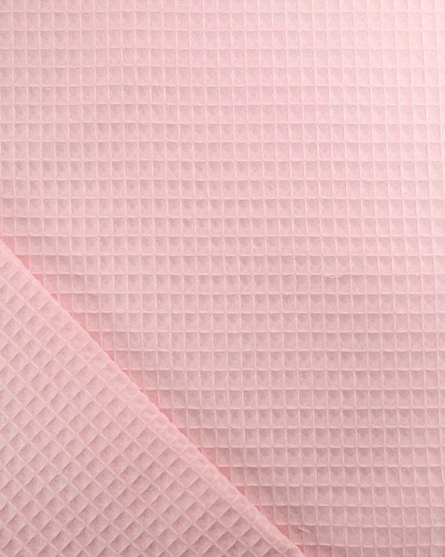 Tissu Nid d'Abeille Rose Tendre - Mercerine
