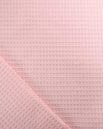 Tissu Nid d'Abeille Rose Tendre - Mercerine