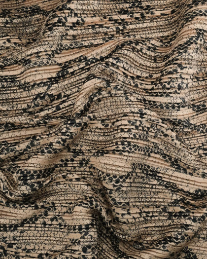 Tissu Plissé Serpent Satiné - Mercerine