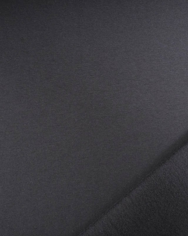Tissu Sweat Envers Polaire Noir - Mercerine