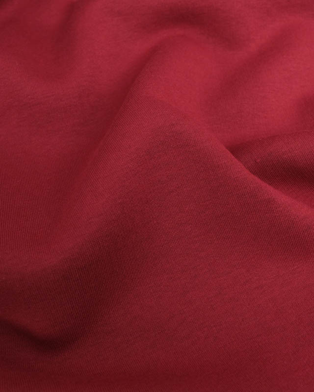 Tissu Sweat Envers Polaire Bordeaux - Mercerine