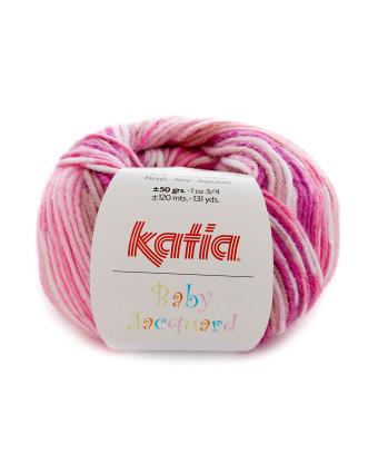 Laine Katia Baby Jacquard Coloris 81 Rose - Mercerine