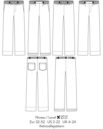 Patron Pantalon Etincelle Femme - Atelier Scammit - Mercerine