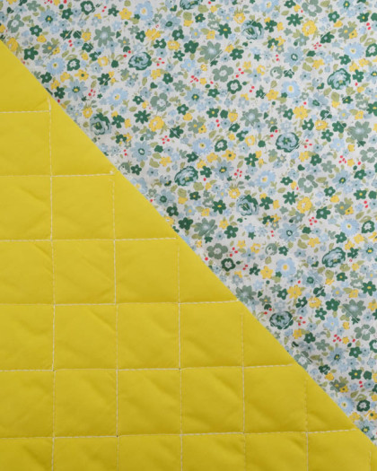 Tissu Matelassé Double Face Champ d'Été Jaune - Mercerine