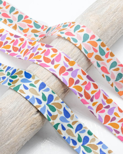 Biais Coton Motif Gouttelette