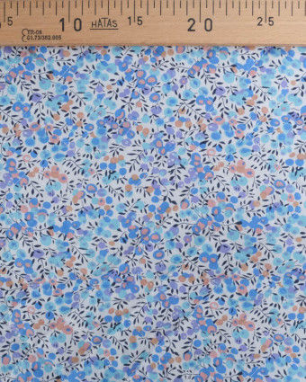 Tissu Matelassé Double Face Floralie Bleu - Mercerine