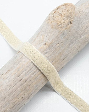 Elastique Ecru & Or - 12mm - Mercerine