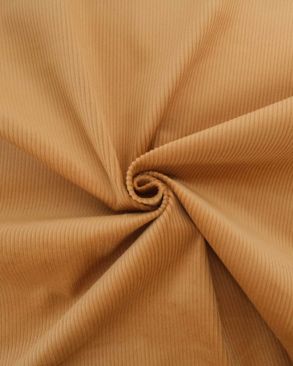 Tissu Velours Côtelé Stretch Miel Mira - Mercerine