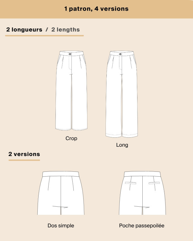 Patron Pantalon DIEGO - Majam - Mercerine