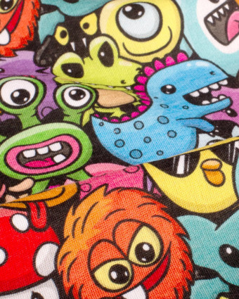 Tissu Sweat Personnages Multicolore - Mercerine