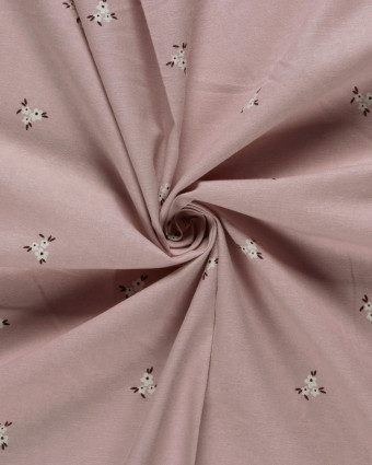 Tissu Flanelle Mauve Clair Petites Fleurs - Mercerine