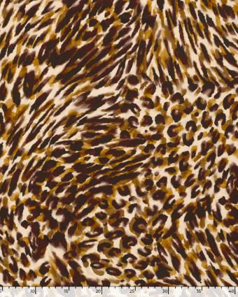 Tissu Jersey de Viscose Motif effet Léopard Ocre - Mercerine