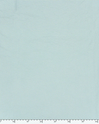 Tissu Seersucker Mini Vichy Citron et Bleu - Mercerine