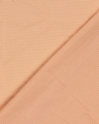 Tissu Seersucker Mini Vichy Jaune Rose - Mercerine