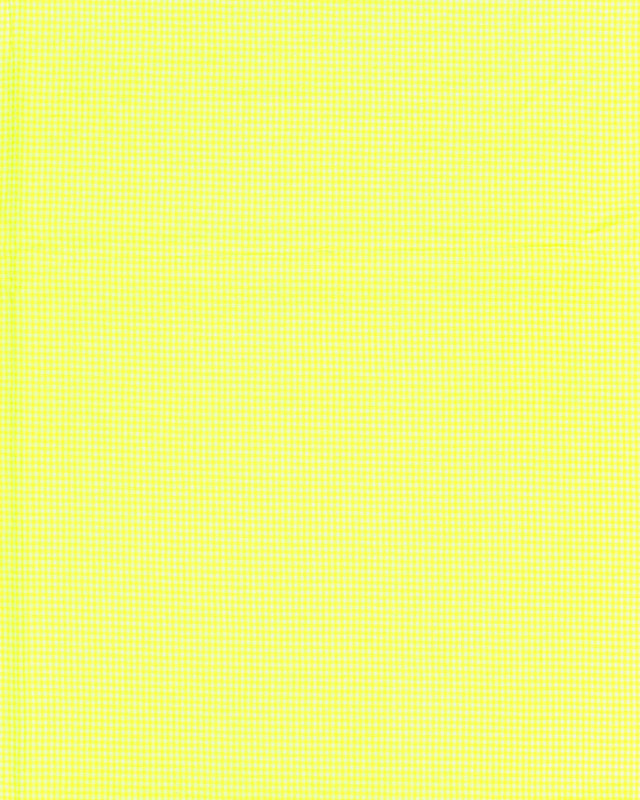Tissu Seersucker Mini Vichy Jaune Fluo - Mercerine