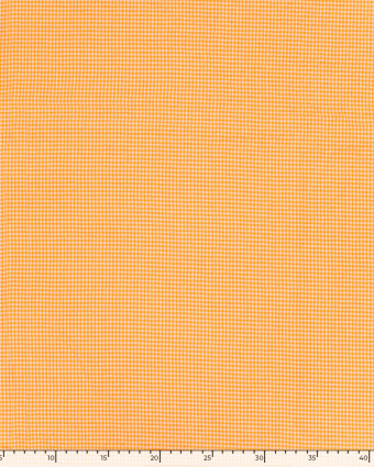 Tissu Seersucker Mini Vichy Orange Fluo - Mercerine