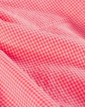 Tissu Seersucker Mini Vichy Rose Fluo
