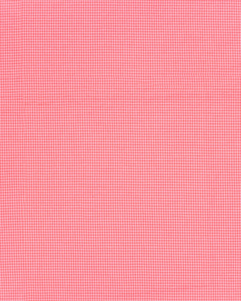 Tissu Seersucker Mini Vichy Rose Fluo - Mercerine