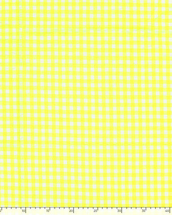 Tissu Seersucker Vichy Jaune Fluo - Mercerine